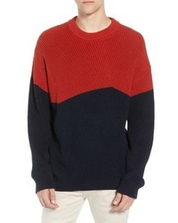 French Connection Asymmetrical Colorblock Sweater