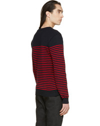 Balmain Navy Red Nautical Sweater
