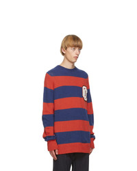 Opening Ceremony Red And Blue Alpaca Striped Oc Sweater