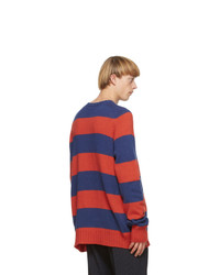 Opening Ceremony Red And Blue Alpaca Striped Oc Sweater