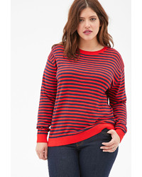 Forever 21 Striped Crew Neck Sweater