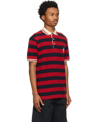 Gucci Red Navy Disney Edition Striped Donald Duck Polo