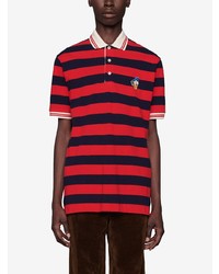 Gucci X Disney Appliqud Striped Polo Shirt
