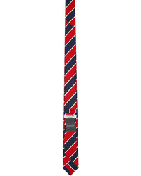 Thom Browne Red Navy Awning Stripe Neck Tie