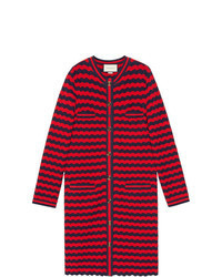 Red and Navy Long Cardigan