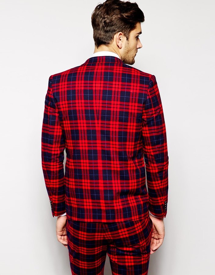 Vito Plaid Suit Jacket In Slim Fit, $232 | Asos | Lookastic