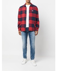 Tommy Jeans Chest Logo Patch Plaid Check Shirt