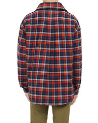 Balenciaga Plaid Cotton Flannel Shirt Jacket