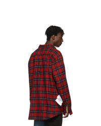 Vetements Red And Green Oversized Shirt