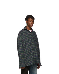 Vetements Red And Green Oversized Shirt