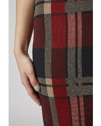 Topshop Blanket Check Tube Skirt