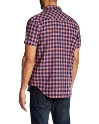 Lucky Brand San Gabriel Plaid Short Sleeve Regular Fit Shirt