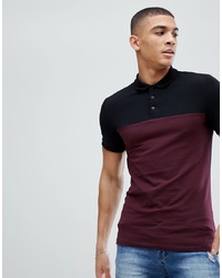 ASOS DESIGN Muscle Fit Pique Polo With Contrast Yoke And Cuff