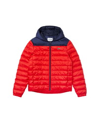 Red and Navy Puffer Jacket