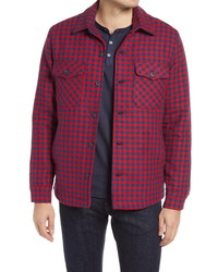 Red and Navy Shirt Jacket