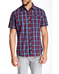Red and Navy Short Sleeve Shirt