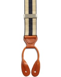 Brooks Brothers Navy Blue & Burgundy Stripe Woven Suspenders Braces W/  Leather Loops Striped Suspenders, Brooks Brothers Suspenders -  UK