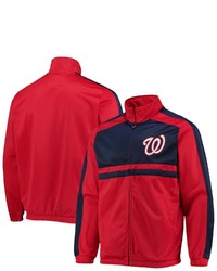 G-III SPORTS BY CARL BANKS Navy Washington Nationals Full Zip Track Jacket In Red At Nordstrom