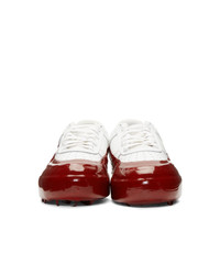 424 Off White And Red Dipped Sneakers