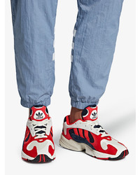 adidas Red White And Black Yung 1 Suede Leather And Cotton Sneakers