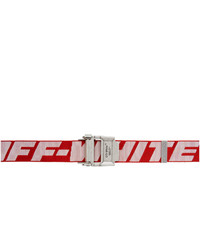Off-White Red And White 20 Industrial Belt