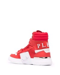 Philipp Plein Colour Block High Top Leather Sneakers
