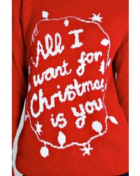 Boohoo Amber All I Want For Christmas Is You Jumper