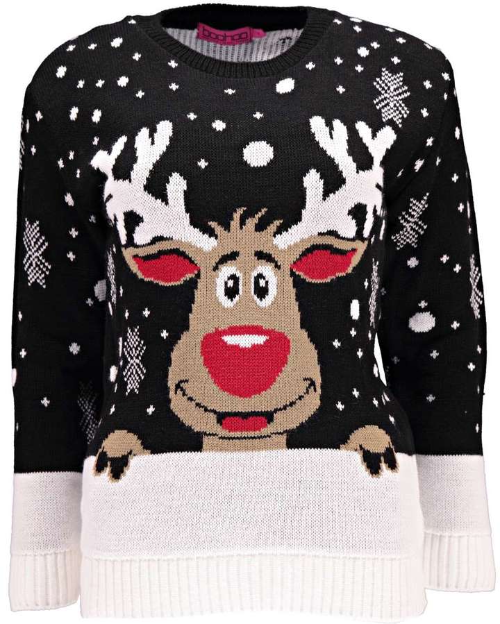 Boohoo Reiny Reindeer Christmas Jumper 28 Boohoo Lookastic 6000