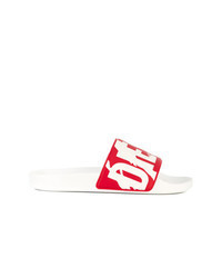 Red and White Flip Flops