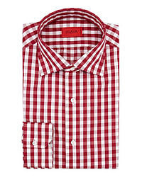 Red and White Gingham Shirt
