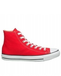 Red and White High Top Sneakers