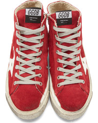 Golden Goose Cranberry Suede Francy High Top Sneakers