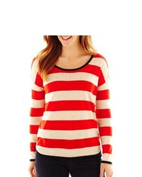 Liz Claiborne Long Sleeve Striped Sweater