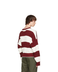 UNIFORME Red And White Oversized Stripy Sweater