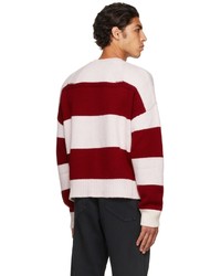 Rhude Red Off White Stripe Sweater