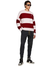 Rhude Red Off White Stripe Sweater