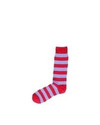 KJ Beckett Striped Socks Redblue