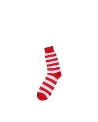 KJ Beckett Striped Socks Redwhite