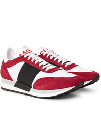 Moncler Horace Suede And Mesh Sneakers