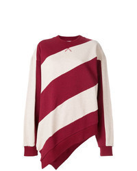 Red and White Oversized Sweater
