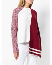 MRZ Asymmetric Ribbed Knit Sweater