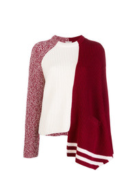 MRZ Asymmetric Ribbed Knit Sweater
