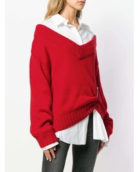 Act N°1 Shirt Layered Off Shoulder Sweater