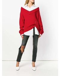Act N°1 Shirt Layered Off Shoulder Sweater