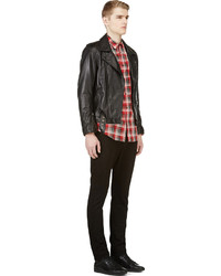 DSquared 2 Red Faded Plaid Shirt