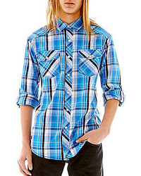 jcpenney Chalc Long Sleeve Mini Plaid Woven Shirt