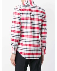 Thom Browne Classic Long Sleeve Oxford Shirt In Large Tartan Check