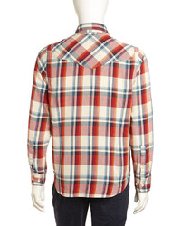 Howe Plaid Flannel Shirt Red Ragbone