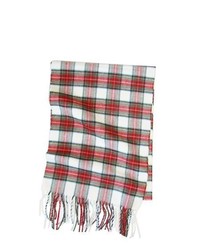 Red and White Plaid Scarf