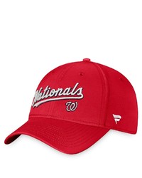 FANATICS Branded Red Washington Nationals Core Flex Hat